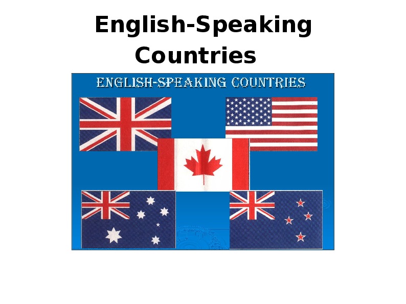 Презентация по английскому языку "Ангологоворящие страны" (5 класс)
