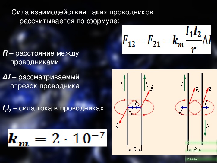 Взаимодействие токов магнитное поле 11 класс презентация