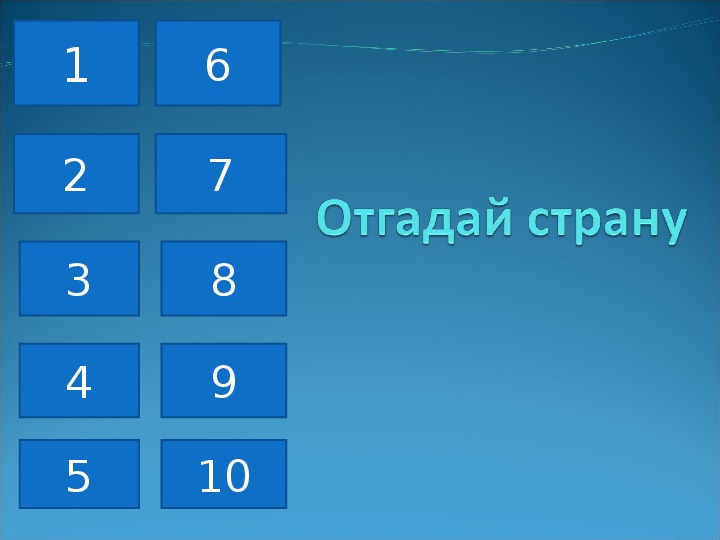 Презентация по географии "Отгадай страну" (11 класс, экономическая география мира)