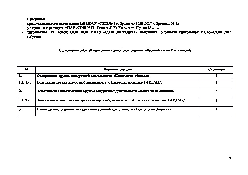 Программа кружка 1 4 классы