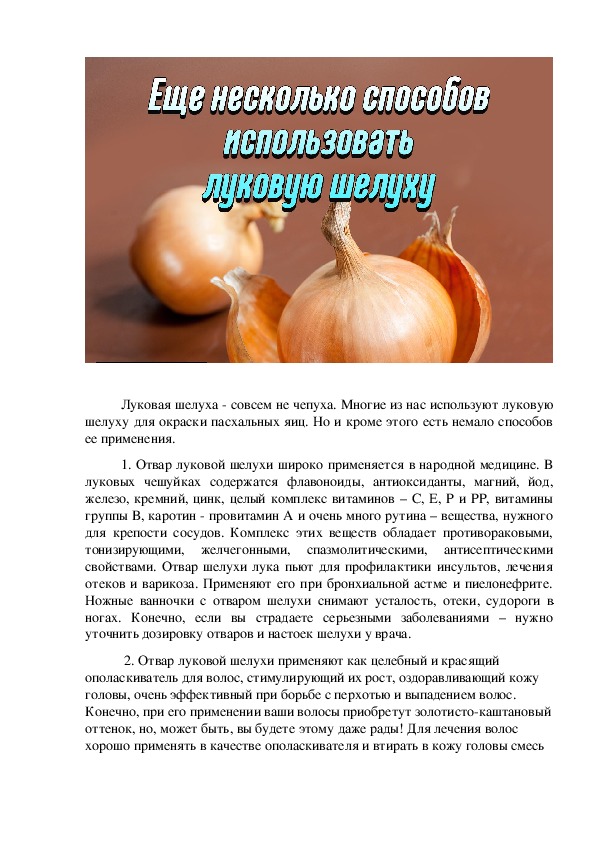Обложка для материала Луковая шелуха