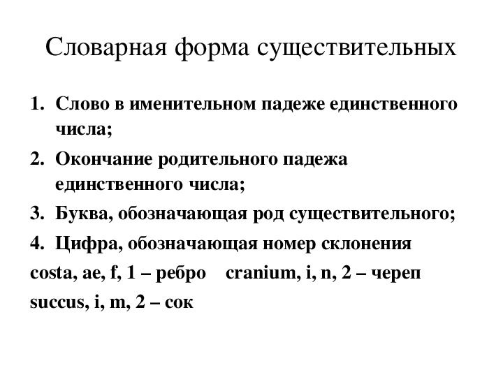 Существительные 2 склонения в латинском языке