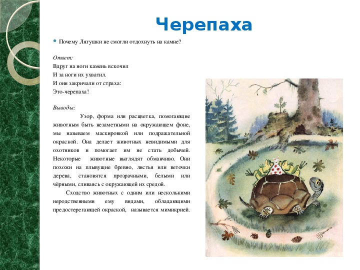 Чуковский черепаха читать с картинками