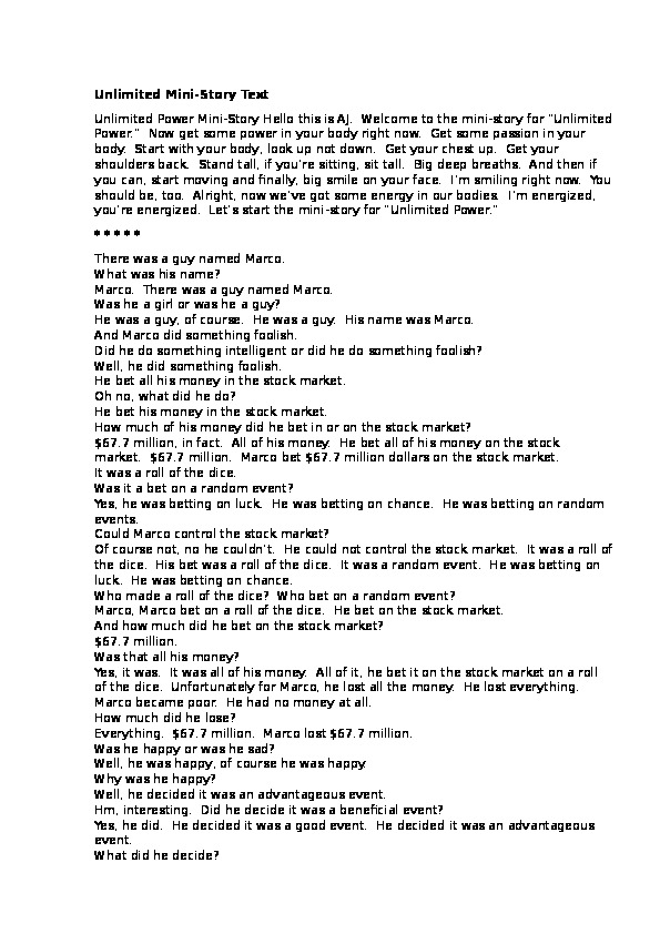Обложка для материала Unlimited Mini-Story Text