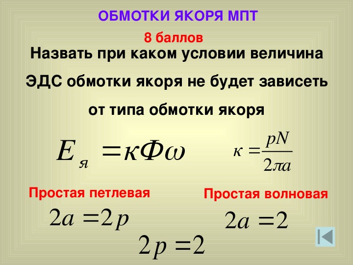 На провод обмотки якоря электродвигателя при силе