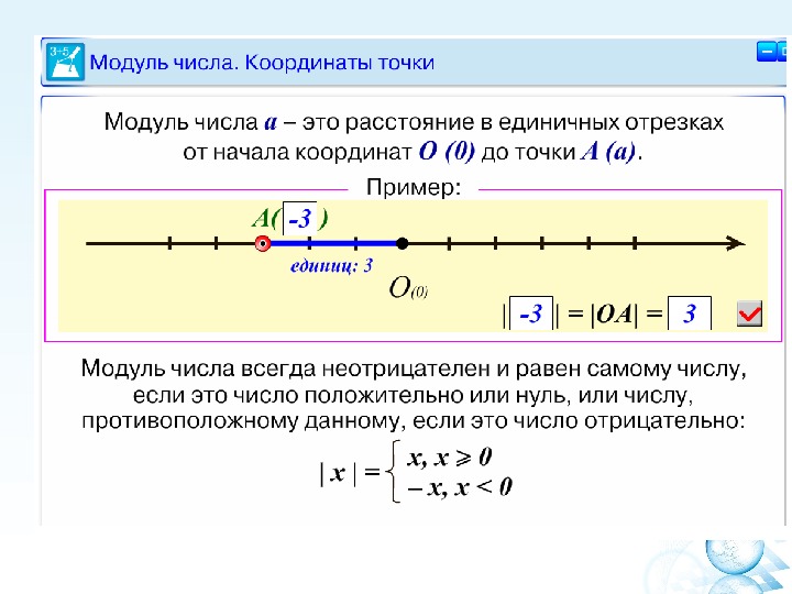 Модуль числа математика 6 класс презентация