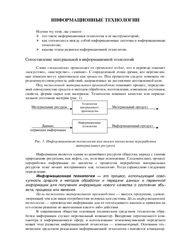 Презентация по информатике на тему "Информационные технологии"