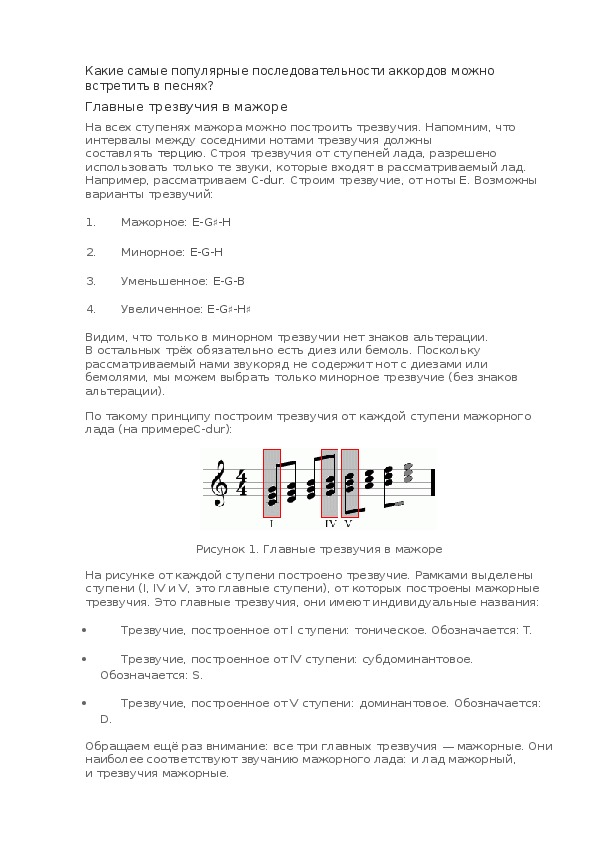 Постройте уменьшенное трезвучие на 7 ступени мажора и гармонического минора по данному образцу