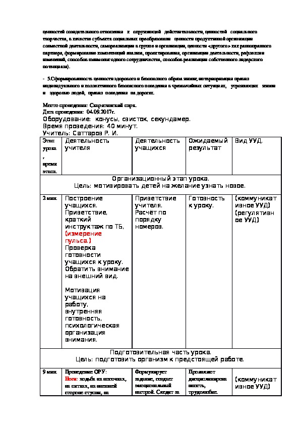 Технологическая карта урока физической культуры подвижные игры