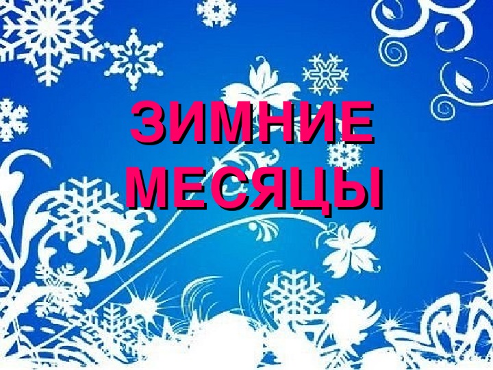 Презентация  "Зимние месяцы"