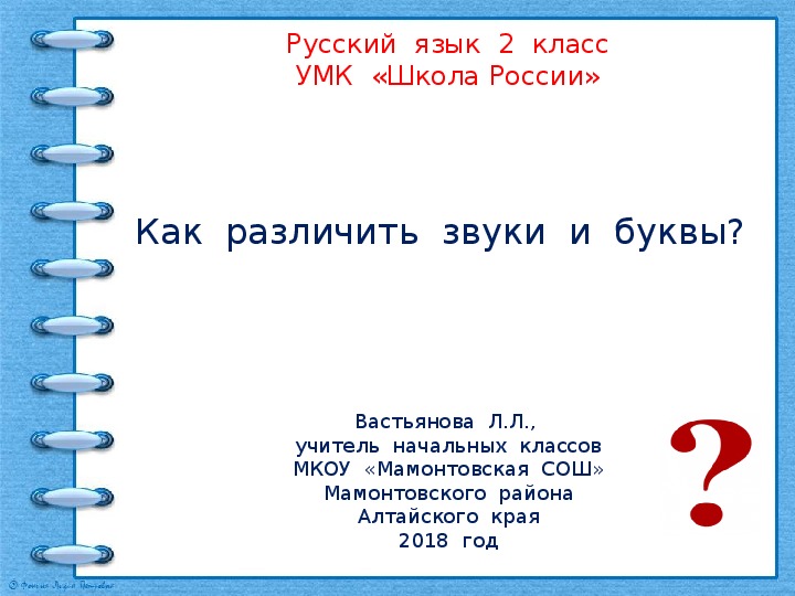 Чем отличаются звуки от букв 1 класс школа россии презентация