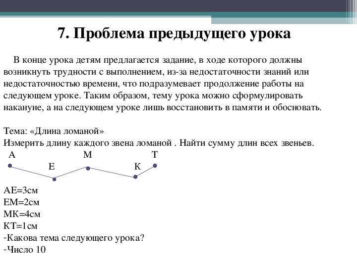 Проблема урока