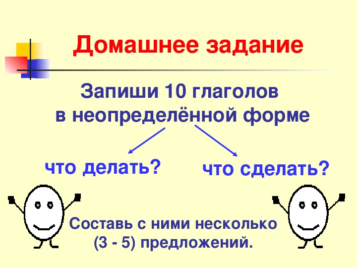 Разработка урока по русскому языку на тему "Неопределенная форма глагола" (3 класс)