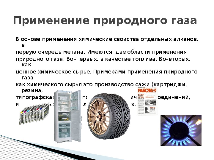 Природный газ применение