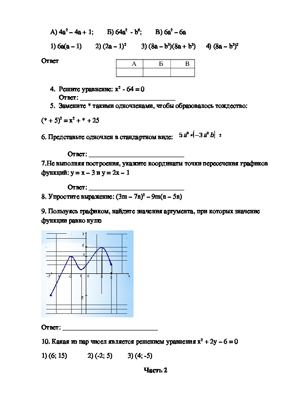 Промежуточная аттестация 2 вариант