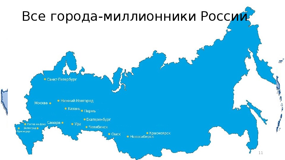 Самый главный город в россии. Города миллионники России на карте. Карта России с самыми крупными городами.