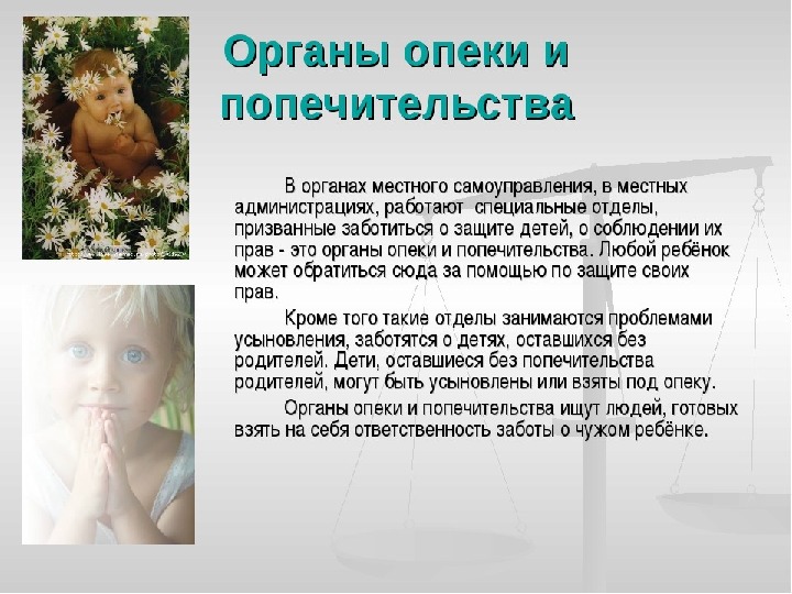Презентация на тему опека и попечительство