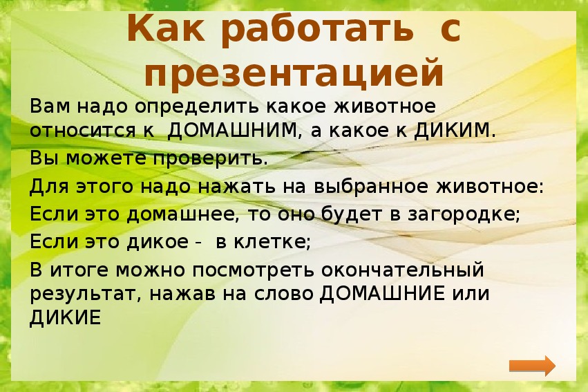 Презентация дикие