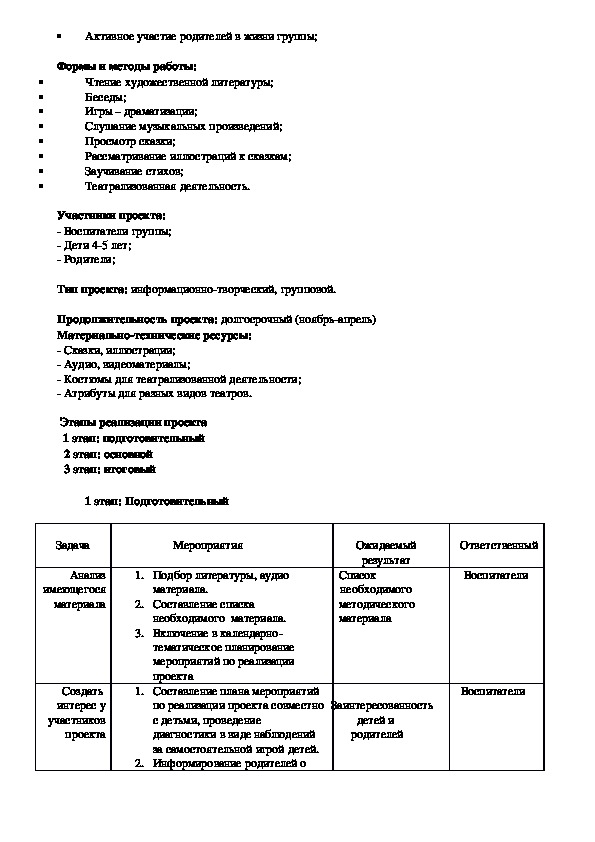 План конспект по трудовой деятельности в средней группе