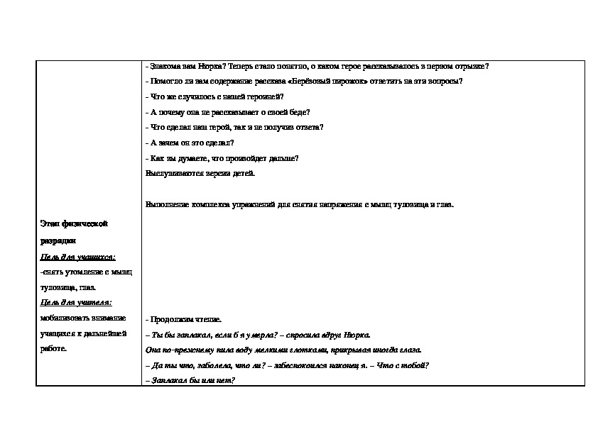 Технологическая карта урока 3 класс литературное чтение школа россии