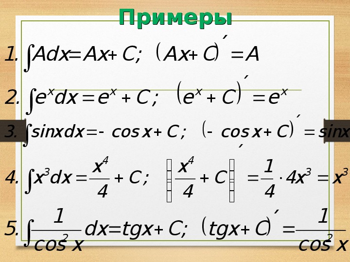 Первообразная и интеграл 11 класс презентация