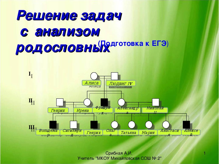 Презентация составление родословных 10 класс - 92 фото