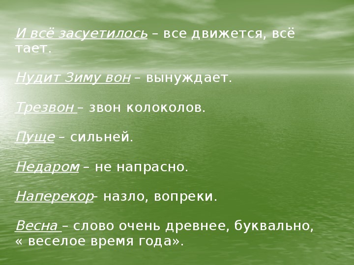 Анализ стихотворения зима недаром злится тютчев 5 класс по плану