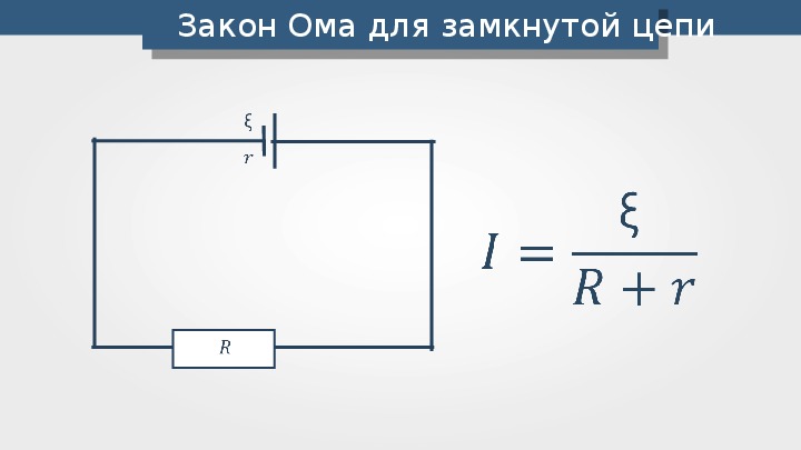 Закон ома для полной цепи рисунок